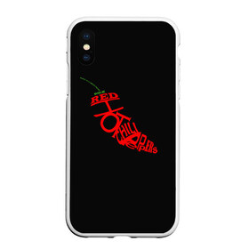 Чехол для iPhone XS Max матовый с принтом Red Hot Chili Peppers в Кировске, Силикон | Область печати: задняя сторона чехла, без боковых панелей | музыка | овощ | острый | пеперс | перчик | ред | рок | хот | чили
