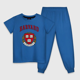 Детская пижама хлопок с принтом Harvard university в Кировске, 100% хлопок |  брюки и футболка прямого кроя, без карманов, на брюках мягкая резинка на поясе и по низу штанин
 | вуз | гарвард | герб | лига плюща | массачусетс | престижный | сша | университет