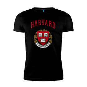 Мужская футболка премиум с принтом Harvard university в Кировске, 92% хлопок, 8% лайкра | приталенный силуэт, круглый вырез ворота, длина до линии бедра, короткий рукав | вуз | гарвард | герб | лига плюща | массачусетс | престижный | сша | университет