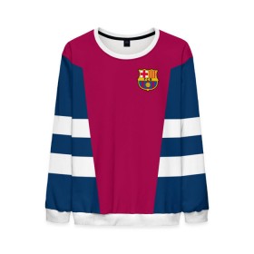 Мужской свитшот 3D с принтом FC Barcelona 2018 Vintage в Кировске, 100% полиэстер с мягким внутренним слоем | круглый вырез горловины, мягкая резинка на манжетах и поясе, свободная посадка по фигуре | Тематика изображения на принте: fc | fc barcelona | fcb | fly emirates | ronaldo | абстракция | барселона | геометрия | зож | клуб | линии | месси | модные | мяч | реал мадрид | спорт | спортивные | тренды | футбол | футбольный клуб | эмблема