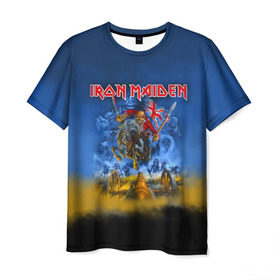 Мужская футболка 3D с принтом Iron Maiden в Кировске, 100% полиэфир | прямой крой, круглый вырез горловины, длина до линии бедер | iron maiden | адриан смит | айрон мейден | гроза | группа | дэйв мюррей | железная дева | ирон майден | метал | мрачный | музыка | песни | рок | стив харрис | тяжелый | флаг | хеви | хевиметал