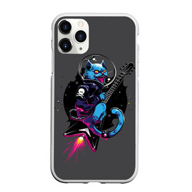 Чехол для iPhone 11 Pro Max матовый с принтом Cat Metal в Кировске, Силикон |  | cat | heavy | metal | music | rock | гитара | кот | котик | кошка | музыка | рок