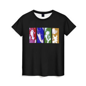 Женская футболка 3D с принтом The Doors в Кировске, 100% полиэфир ( синтетическое хлопкоподобное полотно) | прямой крой, круглый вырез горловины, длина до линии бедер | the doors | денсмор | джим моррисон | кригер | манзарек | роберт алан | рэй