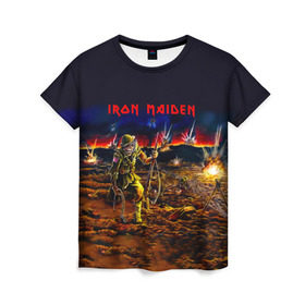 Женская футболка 3D с принтом Боец Iron Maiden в Кировске, 100% полиэфир ( синтетическое хлопкоподобное полотно) | прямой крой, круглый вырез горловины, длина до линии бедер | iron maiden | адриан смит | айрон мейден | война | группа | дэйв мюррей | железная дева | ирон майден | метал | мрачный | музыка | песни | рок | солдат | стив харрис | тяжелый | хеви | хевиметал