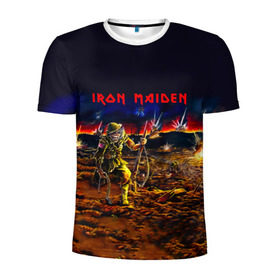 Мужская футболка 3D спортивная с принтом Боец Iron Maiden в Кировске, 100% полиэстер с улучшенными характеристиками | приталенный силуэт, круглая горловина, широкие плечи, сужается к линии бедра | iron maiden | адриан смит | айрон мейден | война | группа | дэйв мюррей | железная дева | ирон майден | метал | мрачный | музыка | песни | рок | солдат | стив харрис | тяжелый | хеви | хевиметал