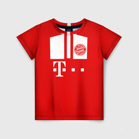 Детская футболка 3D с принтом FC Bayern 2018 Original #6 в Кировске, 100% гипоаллергенный полиэфир | прямой крой, круглый вырез горловины, длина до линии бедер, чуть спущенное плечо, ткань немного тянется | Тематика изображения на принте: 