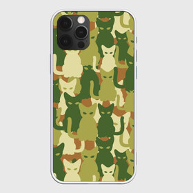 Чехол для iPhone 12 Pro Max с принтом Камуфляж в Кировске, Силикон |  | Тематика изображения на принте: camouflage | cat | камуфляж | кот