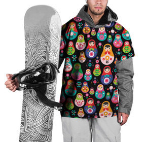 Накидка на куртку 3D с принтом Матрешки в Кировске, 100% полиэстер |  | Тематика изображения на принте: матрёшки