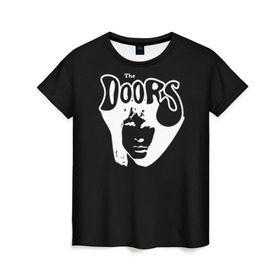 Женская футболка 3D с принтом The Doors в Кировске, 100% полиэфир ( синтетическое хлопкоподобное полотно) | прямой крой, круглый вырез горловины, длина до линии бедер | the doors | денсмор | джим моррисон | кригер | манзарек | роберт алан | рэй