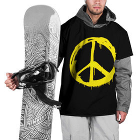 Накидка на куртку 3D с принтом Peace в Кировске, 100% полиэстер |  | Тематика изображения на принте: peace | vppdgryphon | арт | краска | мирный | миролюбивый | пацифик | прикольные | хиппи | цветные
