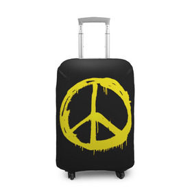 Чехол для чемодана 3D с принтом Peace в Кировске, 86% полиэфир, 14% спандекс | двустороннее нанесение принта, прорези для ручек и колес | peace | vppdgryphon | арт | краска | мирный | миролюбивый | пацифик | прикольные | хиппи | цветные