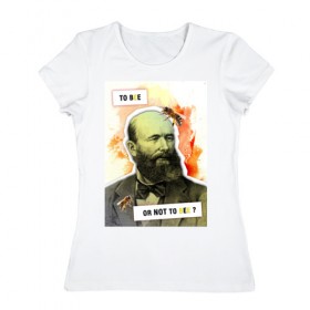 Женская футболка хлопок с принтом Бутлеров (Химия – Просто) в Кировске, 100% хлопок | прямой крой, круглый вырез горловины, длина до линии бедер, слегка спущенное плечо | 