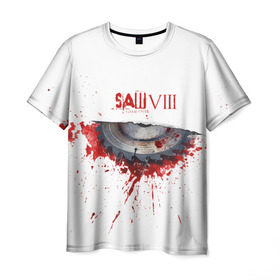 Мужская футболка 3D с принтом SAW VIII в Кировске, 100% полиэфир | прямой крой, круглый вырез горловины, длина до линии бедер | Тематика изображения на принте: jigsaw | джон крамер | триллер