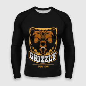 Мужской рашгард 3D с принтом GTIZZLY(sport team) в Кировске,  |  | bear | grizzly | гризли | медведь | ярость