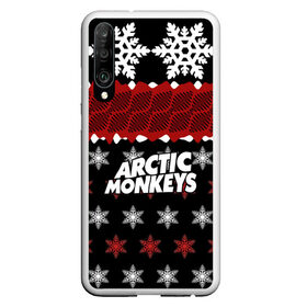 Чехол для Honor P30 с принтом Праздничный Arctic Monkeys в Кировске, Силикон | Область печати: задняя сторона чехла, без боковых панелей | алекс тёрнер | арктик | арктические мартышки | гаражный | группа | джейми кук | знак | инди рок | красный | м | манкис | музыка | надпись | ник о мэлли | новогодний | новый год | обезьяна