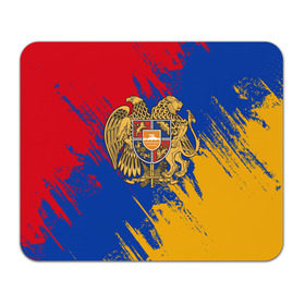 Коврик прямоугольный с принтом Герб и флаг Армении в Кировске, натуральный каучук | размер 230 х 185 мм; запечатка лицевой стороны | армения | герб армении | герб и флаг армении | флаг армении