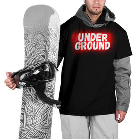 Накидка на куртку 3D с принтом Underground в Кировске, 100% полиэстер |  | calligraphy | fonts | hiphop | logo | paint | rap | style | trap | under | underground | андерграунд | каллиграфия | рэп | стиль | трэп | хипхоп | шрифт