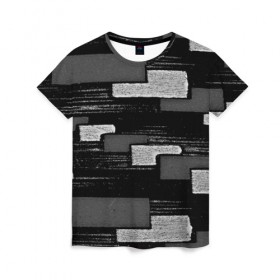 Женская футболка 3D с принтом abstraction texture в Кировске, 100% полиэфир ( синтетическое хлопкоподобное полотно) | прямой крой, круглый вырез горловины, длина до линии бедер | 