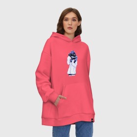 Худи SuperOversize хлопок с принтом Sad Japanese Aesthetic в Кировске, 70% хлопок, 30% полиэстер, мягкий начес внутри | карман-кенгуру, эластичная резинка на манжетах и по нижней кромке, двухслойный капюшон
 | 