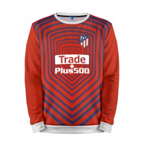 Мужской свитшот 3D с принтом Atletico Madrid Original #2 в Кировске, 100% полиэстер с мягким внутренним слоем | круглый вырез горловины, мягкая резинка на манжетах и поясе, свободная посадка по фигуре | атлетико мадрид | эмблема