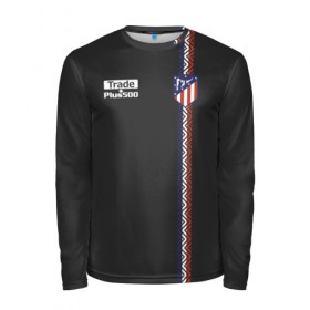 Мужской лонгслив 3D с принтом Atletico Madrid Original #4 в Кировске, 100% полиэстер | длинные рукава, круглый вырез горловины, полуприлегающий силуэт | атлетико мадрид | эмблема