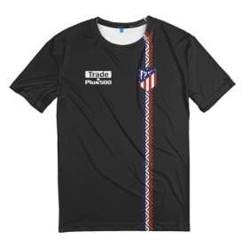 Мужская футболка 3D с принтом Atletico Madrid Original #4 в Кировске, 100% полиэфир | прямой крой, круглый вырез горловины, длина до линии бедер | атлетико мадрид | эмблема