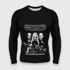Мужской рашгард 3D с принтом Группа Scorpions в Кировске,  |  | scorpions | группа | скорпионс | хард | хардрок