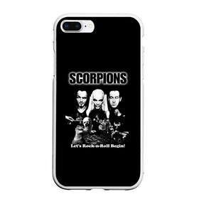 Чехол для iPhone 7Plus/8 Plus матовый с принтом Группа Scorpions в Кировске, Силикон | Область печати: задняя сторона чехла, без боковых панелей | scorpions | группа | скорпионс | хард | хардрок