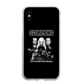 Чехол для iPhone XS Max матовый с принтом Группа Scorpions в Кировске, Силикон | Область печати: задняя сторона чехла, без боковых панелей | scorpions | группа | скорпионс | хард | хардрок