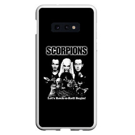 Чехол для Samsung S10E с принтом Группа Scorpions в Кировске, Силикон | Область печати: задняя сторона чехла, без боковых панелей | Тематика изображения на принте: scorpions | группа | скорпионс | хард | хардрок