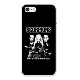 Чехол для iPhone 5/5S матовый с принтом Группа Scorpions в Кировске, Силикон | Область печати: задняя сторона чехла, без боковых панелей | scorpions | группа | скорпионс | хард | хардрок