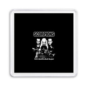 Магнит 55*55 с принтом Группа Scorpions в Кировске, Пластик | Размер: 65*65 мм; Размер печати: 55*55 мм | Тематика изображения на принте: scorpions | группа | скорпионс | хард | хардрок