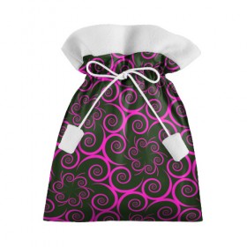 Подарочный 3D мешок с принтом Розовые цветы в Кировске, 100% полиэстер | Размер: 29*39 см | Тематика изображения на принте: pink | кружева | лепестки | розовый | спираль | узор | фрактал | цветки | цветок | цветы