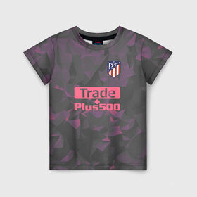 Детская футболка 3D с принтом Atletico Madrid Original #8 в Кировске, 100% гипоаллергенный полиэфир | прямой крой, круглый вырез горловины, длина до линии бедер, чуть спущенное плечо, ткань немного тянется | атлетико мадрид | полигоны | эмблема
