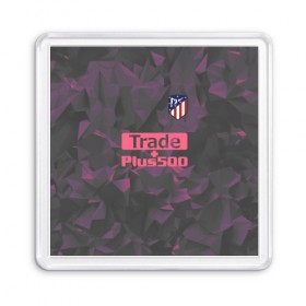 Магнит 55*55 с принтом Atletico Madrid Original #8 в Кировске, Пластик | Размер: 65*65 мм; Размер печати: 55*55 мм | Тематика изображения на принте: атлетико мадрид | полигоны | эмблема