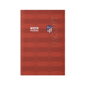 Обложка для паспорта матовая кожа с принтом Atletico Madrid Original #10 в Кировске, натуральная матовая кожа | размер 19,3 х 13,7 см; прозрачные пластиковые крепления | атлетико мадрид | эмблема