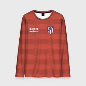 Мужской лонгслив 3D с принтом Atletico Madrid Original #10 в Кировске, 100% полиэстер | длинные рукава, круглый вырез горловины, полуприлегающий силуэт | Тематика изображения на принте: атлетико мадрид | эмблема