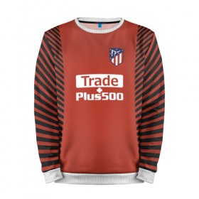 Мужской свитшот 3D с принтом Atletico Madrid Original #12 в Кировске, 100% полиэстер с мягким внутренним слоем | круглый вырез горловины, мягкая резинка на манжетах и поясе, свободная посадка по фигуре | Тематика изображения на принте: 