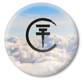 Значок с принтом Clouds Tokio Hotel в Кировске,  металл | круглая форма, металлическая застежка в виде булавки | bill kaulitz | tokio hotel | билл каулиц