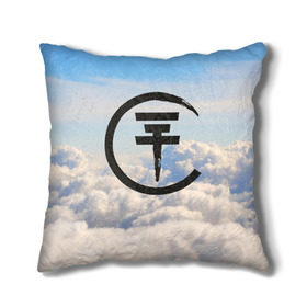 Подушка 3D с принтом Clouds Tokio Hotel в Кировске, наволочка – 100% полиэстер, наполнитель – холлофайбер (легкий наполнитель, не вызывает аллергию). | состоит из подушки и наволочки. Наволочка на молнии, легко снимается для стирки | bill kaulitz | tokio hotel | билл каулиц