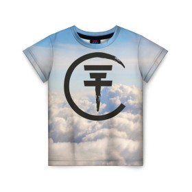 Детская футболка 3D с принтом Clouds Tokio Hotel в Кировске, 100% гипоаллергенный полиэфир | прямой крой, круглый вырез горловины, длина до линии бедер, чуть спущенное плечо, ткань немного тянется | Тематика изображения на принте: bill kaulitz | tokio hotel | билл каулиц
