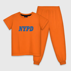 Детская пижама хлопок с принтом NYPD в Кировске, 100% хлопок |  брюки и футболка прямого кроя, без карманов, на брюках мягкая резинка на поясе и по низу штанин
 | new york police department | департамент | нью йорк