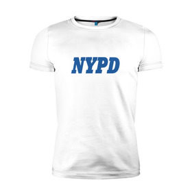 Мужская футболка премиум с принтом NYPD в Кировске, 92% хлопок, 8% лайкра | приталенный силуэт, круглый вырез ворота, длина до линии бедра, короткий рукав | new york police department | департамент | нью йорк