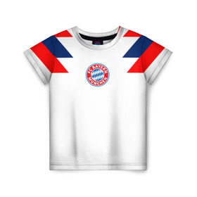 Детская футболка 3D с принтом Bayern Munchen - FC Bayern в Кировске, 100% гипоаллергенный полиэфир | прямой крой, круглый вырез горловины, длина до линии бедер, чуть спущенное плечо, ткань немного тянется | 0x000000123 | bayern munchen | black | fcb | football | premium | бавария мюнхен | футбол | чёрный