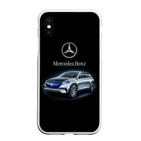 Чехол для iPhone XS Max матовый с принтом Mercedes-Benz в Кировске, Силикон | Область печати: задняя сторона чехла, без боковых панелей | kомпания производитель легковых автомобилей премиального класса | немецкое качество