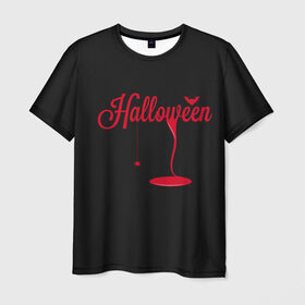 Мужская футболка 3D с принтом Кровавый хэллоуин в Кировске, 100% полиэфир | прямой крой, круглый вырез горловины, длина до линии бедер | 31 октября | halloween | день святых | праздник | праздник мертвых | тыква | хэллоуин
