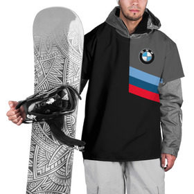 Накидка на куртку 3D с принтом BMW Brand Tricolor в Кировске, 100% полиэстер |  | bmw | автомобильные | бмв | машины