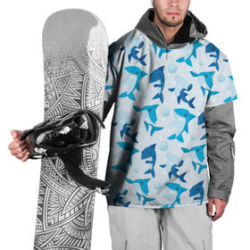 Накидка на куртку 3D с принтом Акулы в Кировске, 100% полиэстер |  | Тематика изображения на принте: shark | акула | вода | море | океан | пузыри | рыба | рыбалка