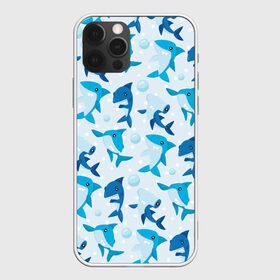 Чехол для iPhone 12 Pro Max с принтом Акулы в Кировске, Силикон |  | Тематика изображения на принте: shark | акула | вода | море | океан | пузыри | рыба | рыбалка