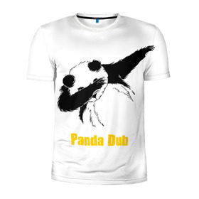 Мужская футболка 3D спортивная с принтом Panda dub в Кировске, 100% полиэстер с улучшенными характеристиками | приталенный силуэт, круглая горловина, широкие плечи, сужается к линии бедра | dab | dance | dub | movement | panda | движение | панда | танец